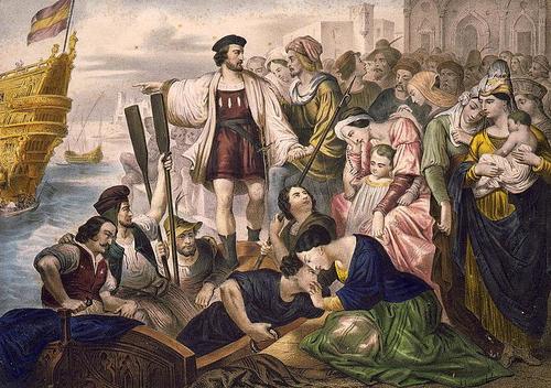 Kolumbus Aufbruch aus Spanien