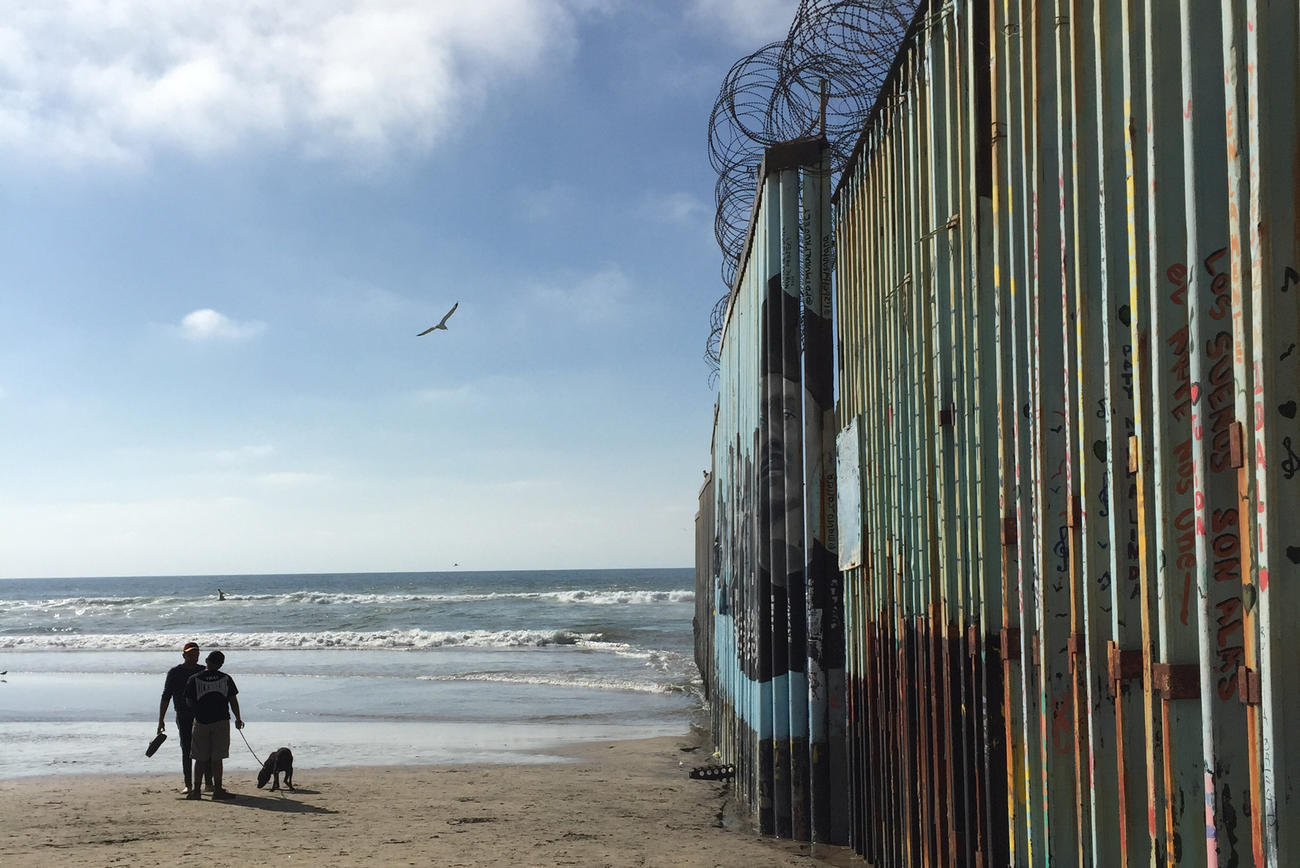 Der Grenzwall zwischen Tijuana und San Diego von der mexikanischen Seite aus.