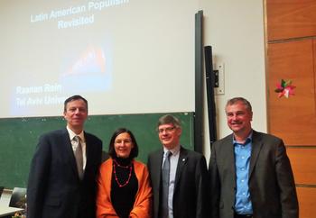 AvH-Preisträger Raanan Rein (2.v.r.) mit Klaus Mühlhahn, Barbara Fritz und Stefan Rinke