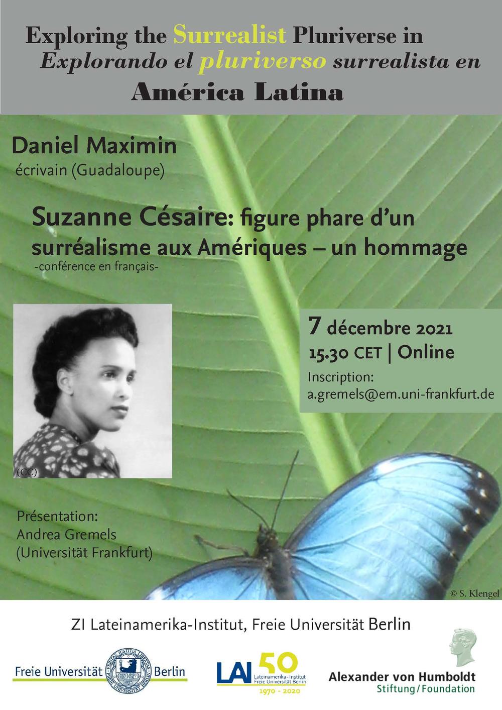 Conf. inaugurale Suzanne Césaire D. Maximin