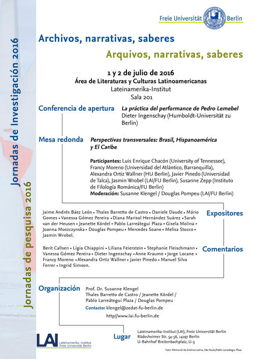 Plakat Jornadas de Investigación_Literaturas