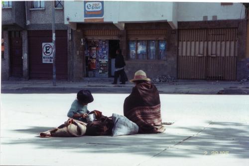 Indigene Frauen in La Paz, Bolivien