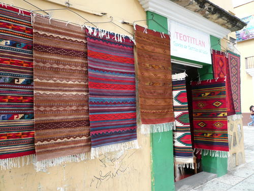 Textilgeschäft in Teotitlan del Valle, Mexiko