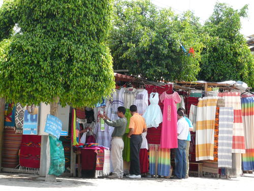 Textilmarkt in Teotitlan del Valle