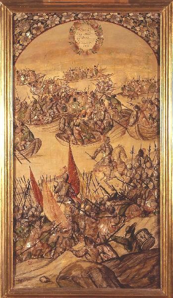 Angriff auf Tenochtitlán, J. Gonzalez, Mexiko, 1698