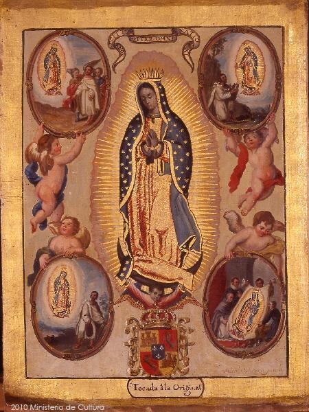 Guadalupe mit Erscheinungsszenen