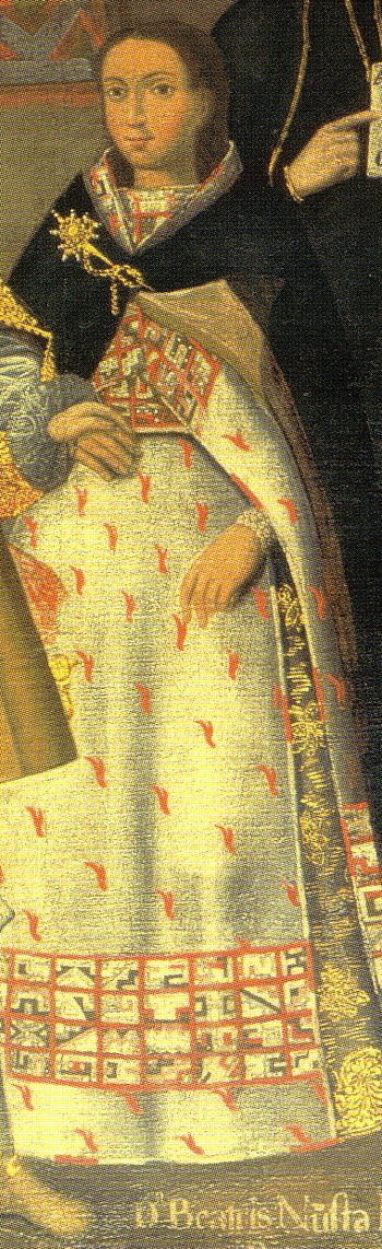 Die ñusta Beatriz, Auschnitt des Gemäldes "Hochzeit von Loyola mit der ñusta Beatriz"