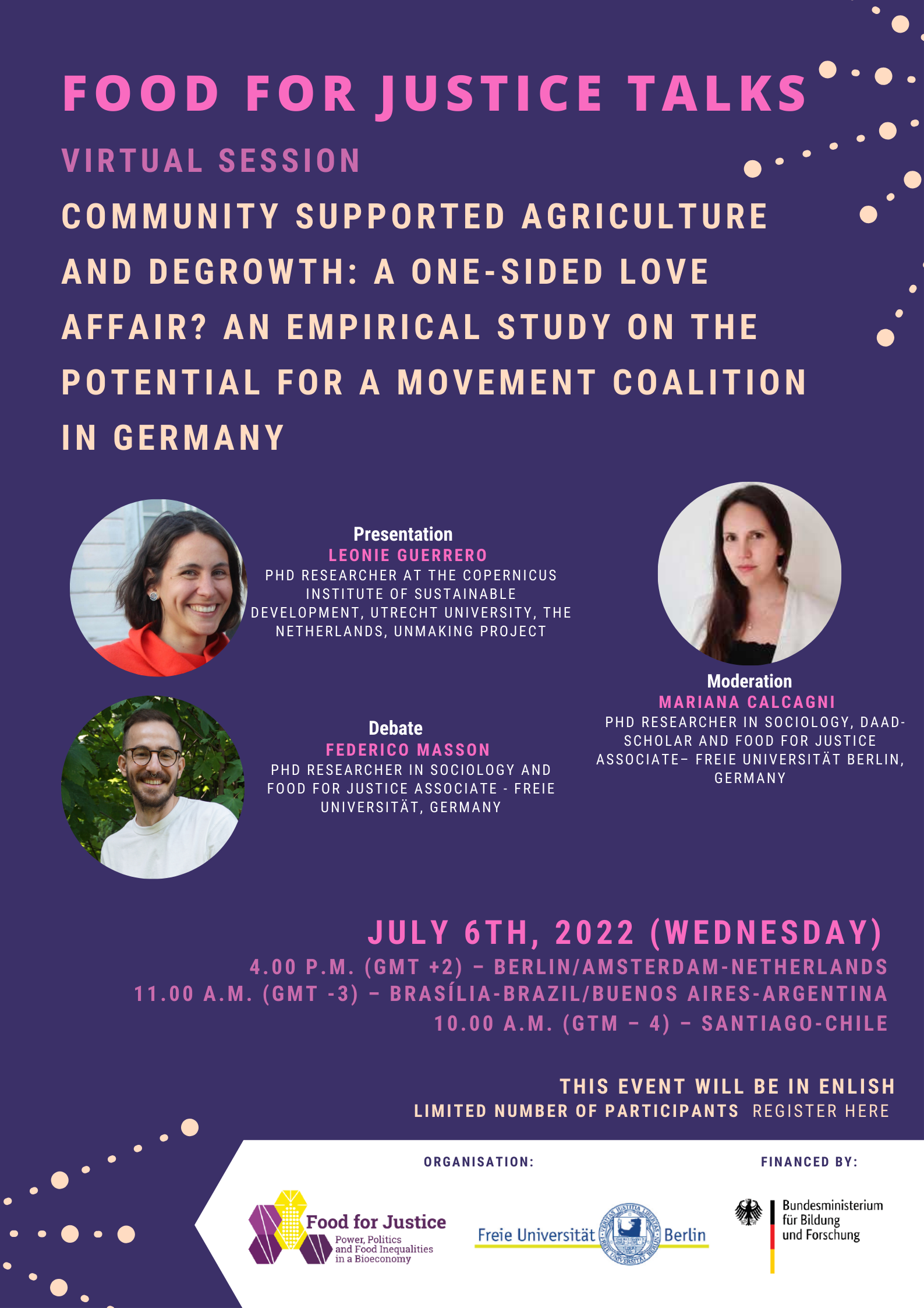 Food for Justice Talks July 6
