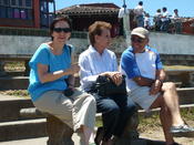 Marianne Braig, Margarita Vannini (Direktorin des IHNCA) und Victor Hugo in Masaya (von links nach rechts)