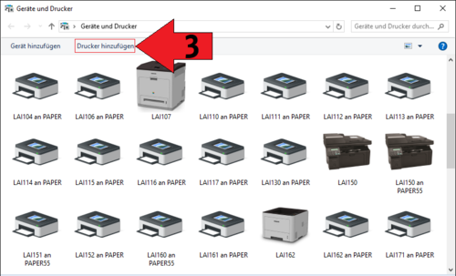 Abbildung 2 - Drucker hinzufügen