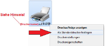 Drucker festlegen