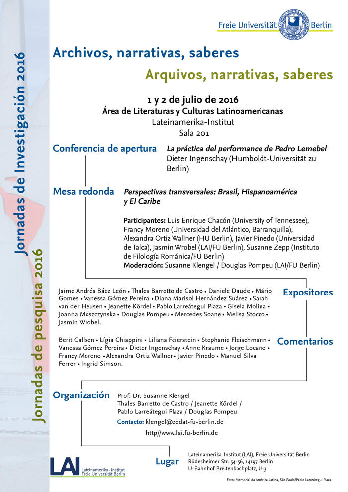 Plakat Jornadas de Investigación_Literaturas