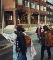 LAI-Studierende marschieren zur Senatssitzung – Eindrücke des Streiks im WiSe 1994/95
