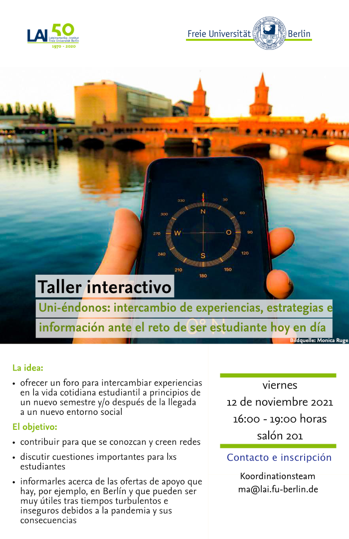 Taller "Uni-éndonos: Intercambio de experiencias, estrategias e información ante el reto de ser estudiante hoy en día" 12.11.2021