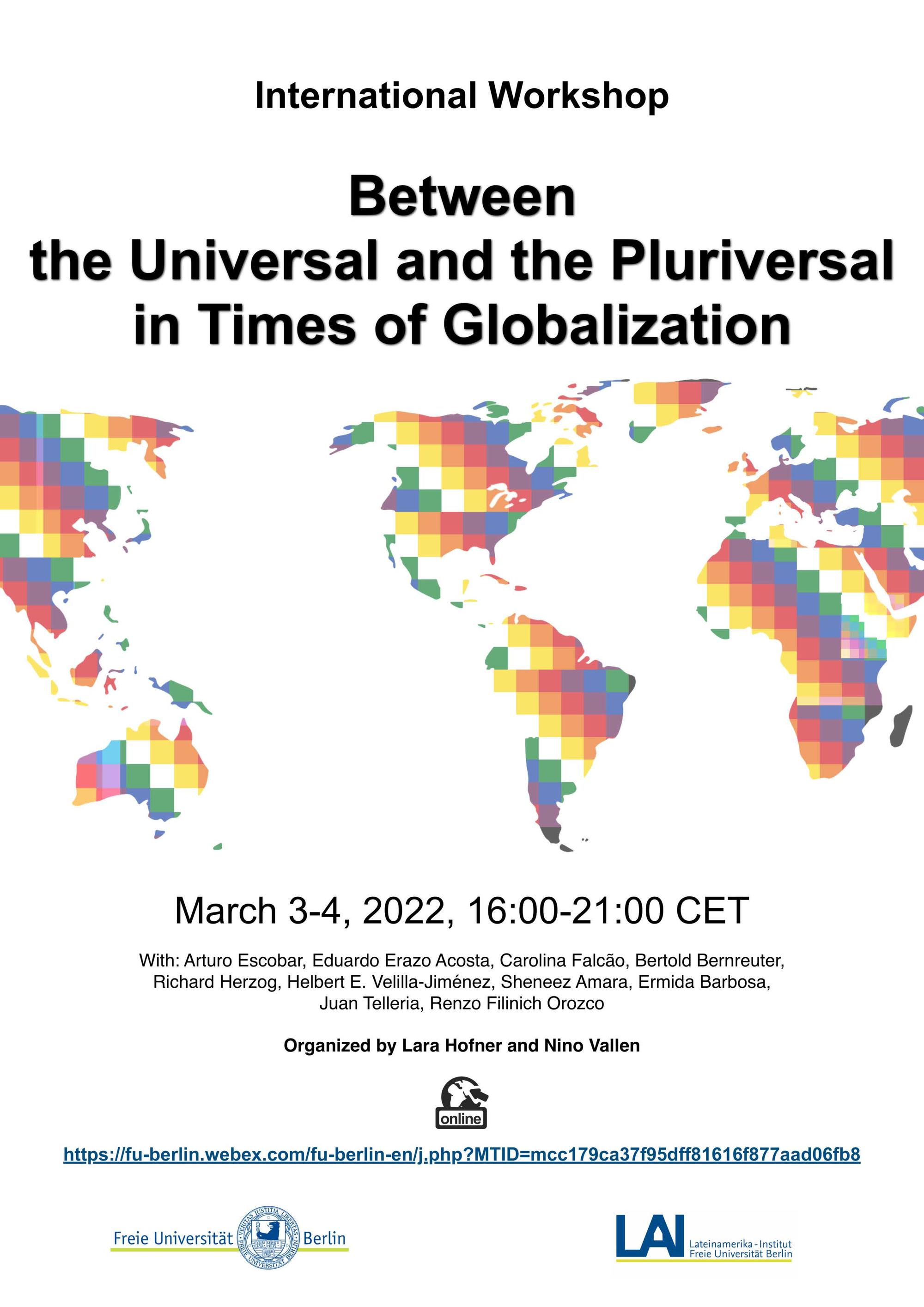 Poster Workshop Between the Universal and Pluriversal